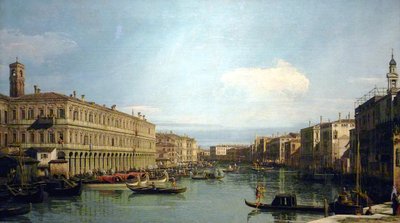 Uitzicht op het Canal Grande door Giovanni Antonio Canal